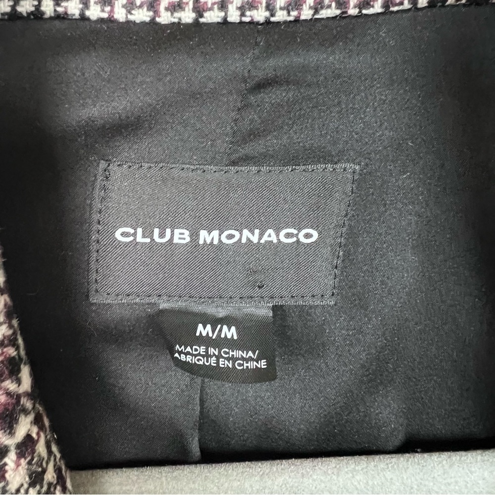 Club Monaco Wool Plaid Starella Coat Faux Fur Sleeve Trim M - Picture 8 of 12
